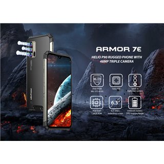 ULEFONE Smartphone Armor 7E, IP68/IP69K, 6.3", 4/128GB, 8-Core, μαύρο