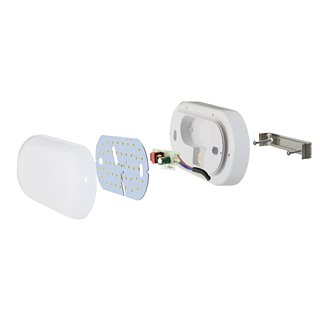 POWERTECH LED φωτιστικό τοίχου EXTL-0005, αισθητήρας κίνησης, 15W, λευκό