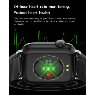 ΙΝΤΙΜΕ smartwatch P16, 1.69" έγχρωμο, IP67, HR & Blood pressure, μαύρο