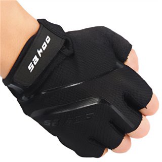 SΑΑΗΟΟ γάντια ποδηλασίας με τζελ BIKE-0016, XL, μαύρο