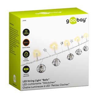 GOOBAY LED λαμπάκια με κουδούνια 57949, 3000K, 1.3m, 5lm, IP20, 10 LEDs