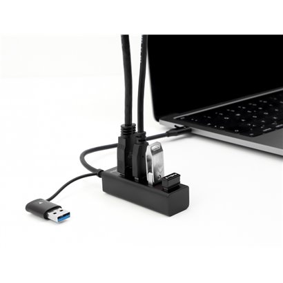 DELOCK USB hub 63828 4x USB 3.2 Gen 1, 5Gbps, μαύρο