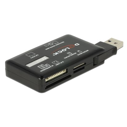 DELOCK USB card reader 91758 για CF/SD/Micro SD/MS/M2/xD, μαύρο