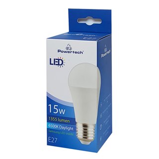 POWERTECH LED Λάμπα Globe E27-007 15W, 6500K, E27, Samsung LED, IC