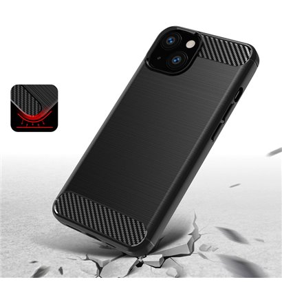 POWERTECH Θήκη Carbon MOB-1659 για iPhone 13 mini, μαύρη