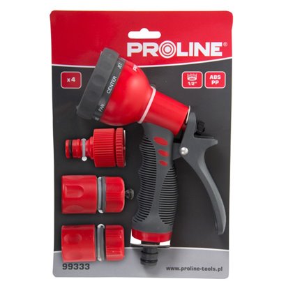 PROLINE kit πιστόλι νερού 99304, με ρακόρ & 2x ταχυσυνδέσμους, 4τμχ