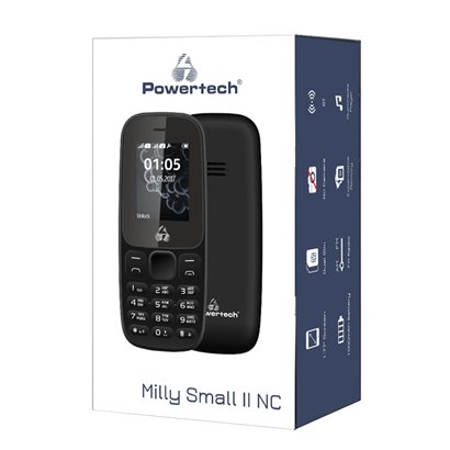 POWERTECH Κινητό Τηλέφωνο Milly Small ΙΙ NC PTM-28, χωρίς κάμερα, μαύρο