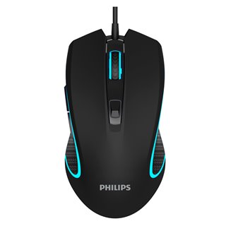 PHILIPS ενσύρματο gaming ποντίκι SPK9413, 6400DPI, 6 πλήκτρα, μαύρο