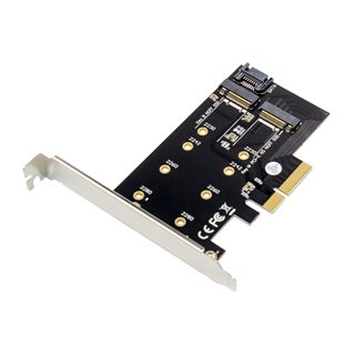 POWERTECH κάρτα επέκτασης 4x PCIe σε M.2 B & M Key ST59