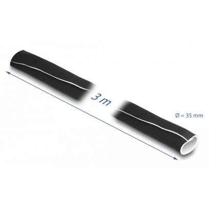 DELOCK ταινία νεοπρενίου τύπου Velcro 20865, 13.5cm, 3m, μαύρη/λευκή