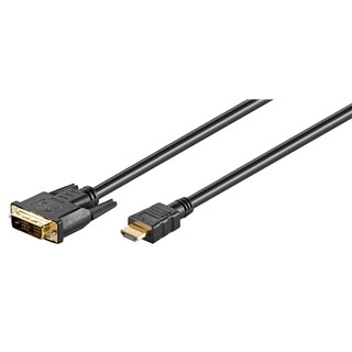 GOOBAY καλώδιο DVI-D σε HDMI 51581, 3m, μαύρο