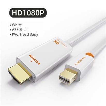 CABLETIME καλώδιο Mini DisplayPort σε HDMI AV588, 1080p, 1.8m, λευκό
