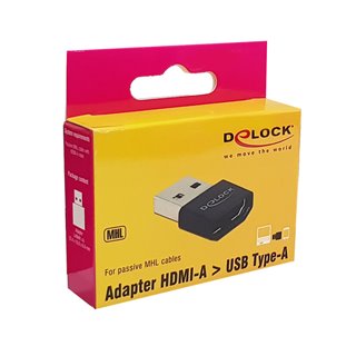 DELOCK Adapter USB 2.0 σε HDMI-A female, Black