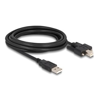DELOCK καλώδιο USB σε USB Type B 87215, 3m, μαύρο