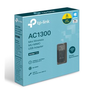 TP-LINK USB αντάπτορας δικτύου Archer T3U, AC1300, MU-MIMO, Ver. 1.0