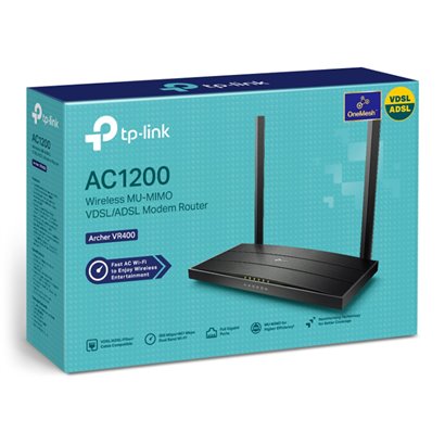 TP-LINK Wireless Modem Router Archer VR400, MU-MIMO, VDSL/ADSL, Ver. 3.0
