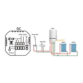 Smart θερμοστάτης αερίου BHT-001-GCLW, WiFi, μαύρος