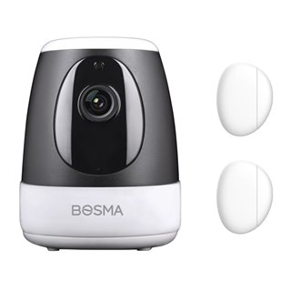 BOSMA smart κάμερα kit XC με λειτουργία hub, Pan 360°, 1080p, WiFi, PIR