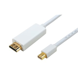 POWERTECH καλώδιο Mini DisplayPort σε HDMI CAB-DP011, 2m, λευκό