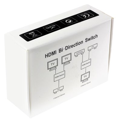 POWERTECH HDMI Bi-Direction switch 2 σε 1, 4K x 2K & 3D, μαύρο