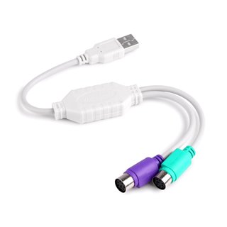 POWERTECH Καλώδιο USB σε 2x PS2 Female, 0.20m, White
