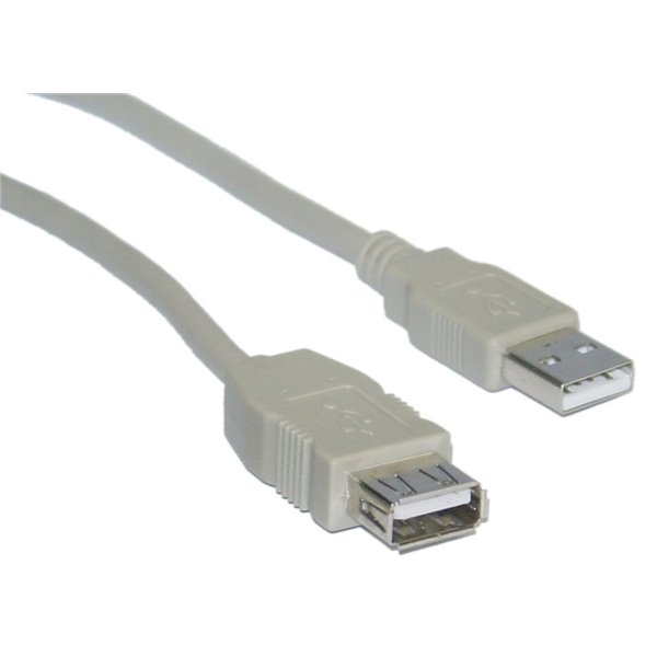 POWERTECH Καλώδιο USB 2.0 σε USB female CAB-U076, 1.5m, γκρι