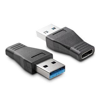POWERTECH Adapter USB 3.0 σε Type-C female, μαύρο