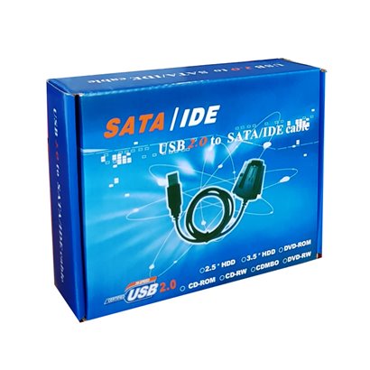 POWERTECH Converter USB 2.0 σε IDE & SATA CAB-U122, με τροφοδοσία, 0.8m