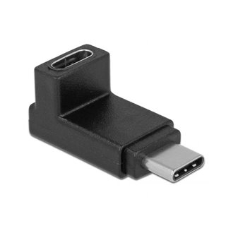 POWERTECH Adapter USB 3.1 Type-C male σε female, 90° up/down, μαύρο