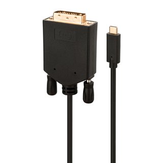 POWERTECH καλώδιο USB Type-C σε DVI CAB-UC050, Full HD, 2m, μαύρο