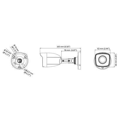 HIKVISION υβριδική κάμερα HiWatch HWT-B120-M, 2.8mm, 2MP, IP66