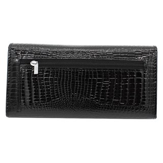 HENGHUANG γυναικείο πορτοφόλι LBAG-0007, δερμάτινο, μαύρο