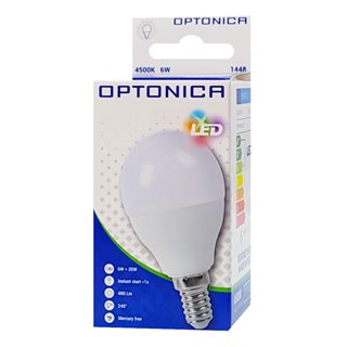 OPTONICA LED λάμπα G45 1447, 6W, 6000K, E14, 480lm