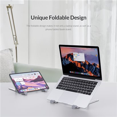 ORICO βάση για laptop & tablet PFB-A2, 11-17", ρυθμιζόμενο ύψος, ασημί
