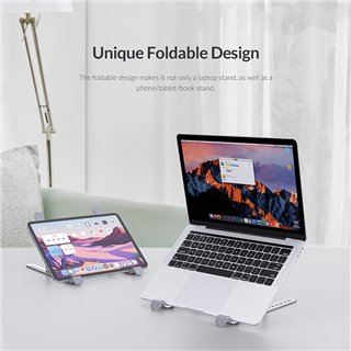 ORICO βάση για laptop & tablet PFB-A21, 11-17", ρυθμιζόμενο ύψος, ασημί