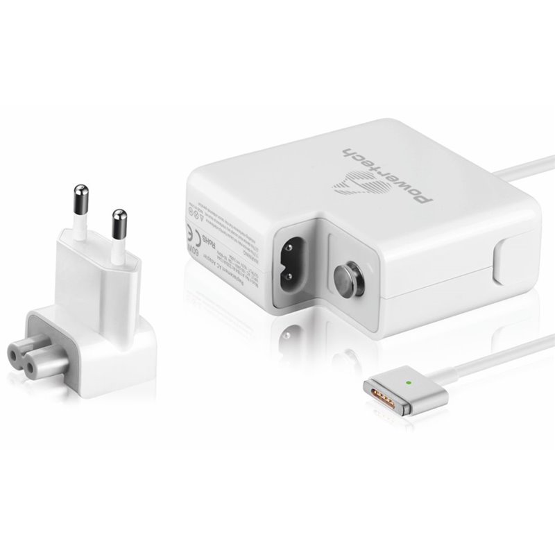 POWERTECH τροφοδοτικό για Apple laptop PT-289, 60W, 16.5V/3.65A, λευκό