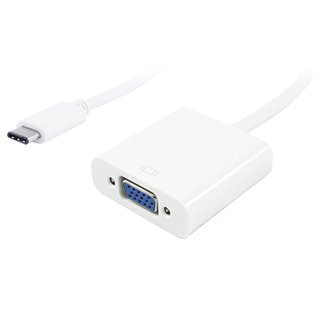 POWERTECH αντάπτορας USB Type-C σε VGA PTH-034, Full HD, λευκό