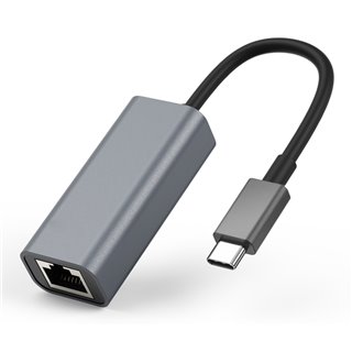 POWERTECH converter USB Type-C σε ethernet RJ45 PTH-044, 1000M, γκρι