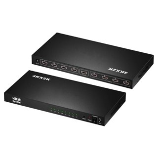 POWERTECH splitter HDMI σε 8x HDMI PTH-049, 4K, μαύρο