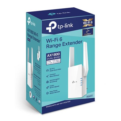 TP-LINK range extender RE605X, AX1800 dual band, WiFi 6, mesh, Ver 2.0
