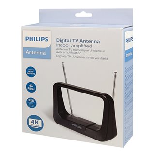 PHILIPS Ψηφιακή κεραία τηλεόρασης SDV1226/12, HDTV DVB-T/T2, 28dB, 4K