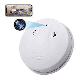 Κρυφή κάμερα τύπου ανιχνευτή καπνού SPY-014, Full HD, Wi-Fi, λευκή