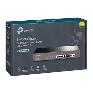 TP-LINK desktop/rackmount switch TL-SG1008MP, 8-Port PoE+, Ver. 2.0