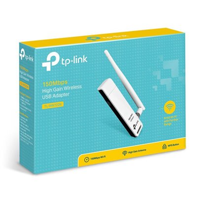 TP-LINK 150Mbps Ασύρματο USB Adapter Υψηλής Απολαβής TL-WN722N, Ver. 1.0
