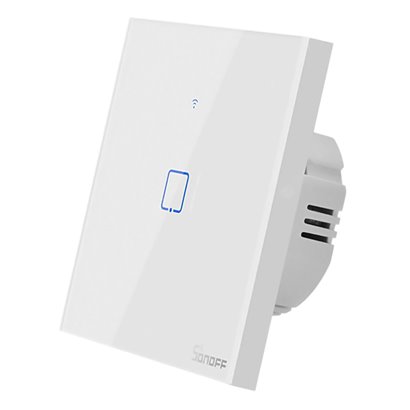 SONOFF smart διακόπτης ΤΧ-T2EU1C, αφής, Wi-Fi, μονός, λευκός