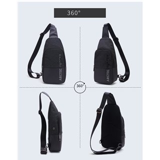 ARCTIC HUNTER τσάντα Crossbody XB0058-BK, αδιάβροχη, μαύρη