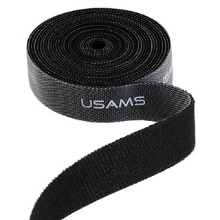 USAMS ταινία τύπου Velcro πολλαπλών χρήσεων ZB60ZD02, 20mm, 1m, μαύρη