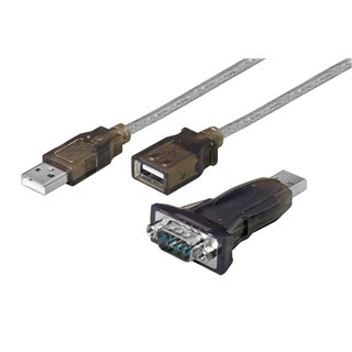 GOOBAY αντάπτορας USB σε RS-232 93128 με καλώδιο USB, 1.5m, διάφανο
