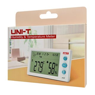 UNI-T θερμόμετρο & υγρασιόμετρο A13T, λειτουργία ρολόι & ξυπνητήρι