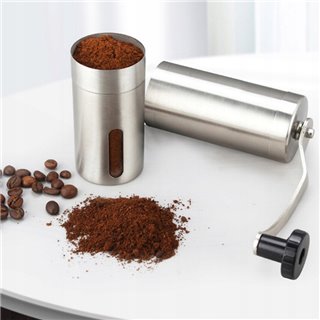Χειροκίνητος μύλος κοπής καφέ espresso AG55B, ανοξείδωτος, ασημί